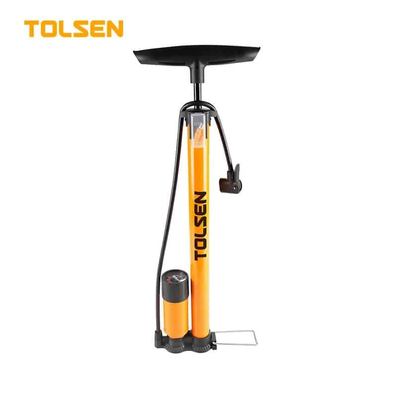 BICYCLE FLOOR PUMP WITH GAUGE